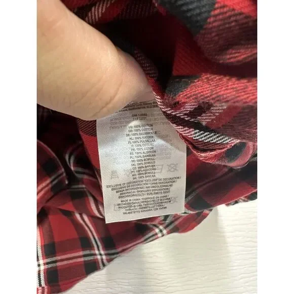 NWT Men's FOCO Atlanta Falcons NFL Long Sleeve Plaid Flannel Shirt Size XL - Picture 8 of 8